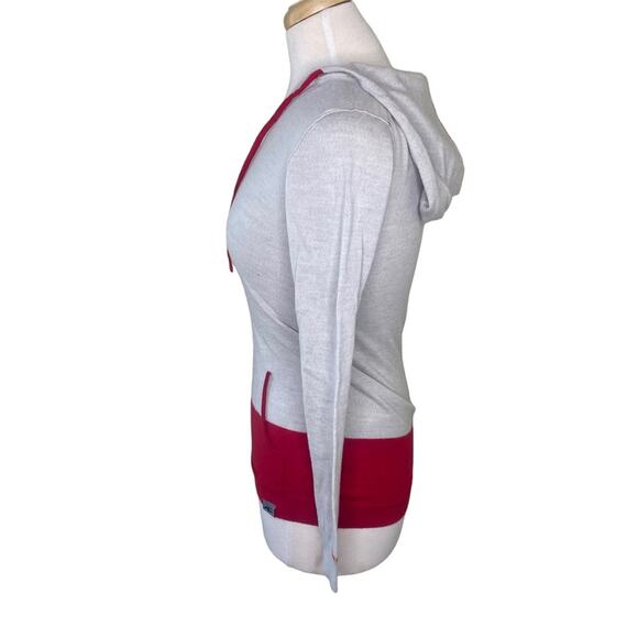 Kjus CELERINA Hooded Merino Wool Long Sleeve Pullover Sweater size 36/Small Gray - Picture 3 of 9